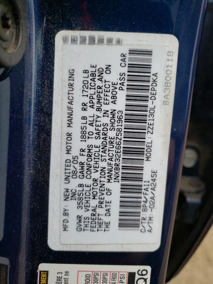 Photo 10 from auction – 2006 TOYOTA COROLLA CE with VIN 1NXBR32E66Z581963
