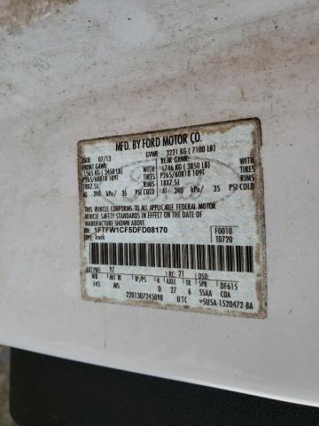Photo 10 from auction – 2013 FORD F150 SUPER with VIN 1FTFW1CF5DFD08170