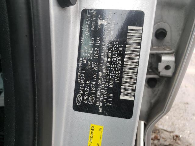 Photo 10 from auction – 2016 HYUNDAI ACCENT SE with VIN KMHCT5AE1GU287391