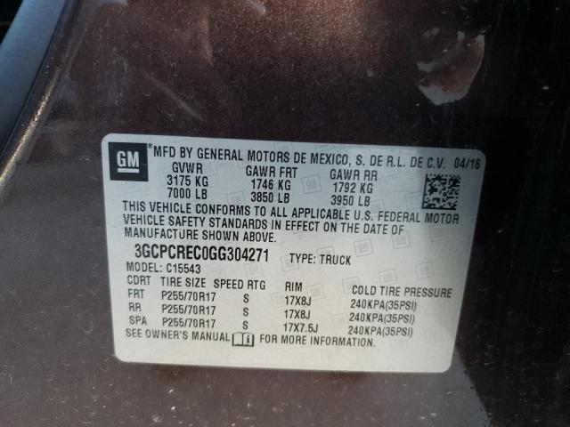 Photo 10 from auction – 2016 CHEVROLET SILVERADO with VIN 3GCPCREC0GG304271