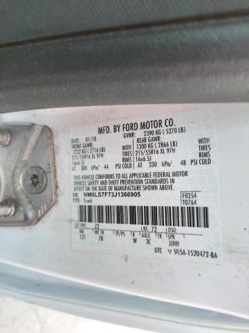 Photo 10 from auction – 2018 FORD VAN with VIN NM0LS7F73J1366905