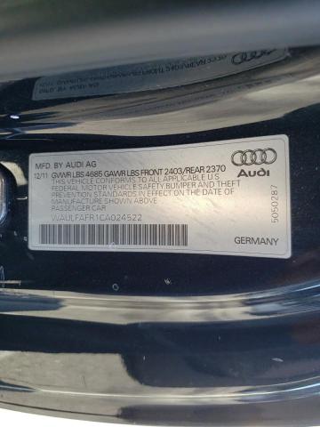 Photo 10 from auction – 2012 AUDI A5 PREMIUM with VIN WAULFAFR1CA024522
