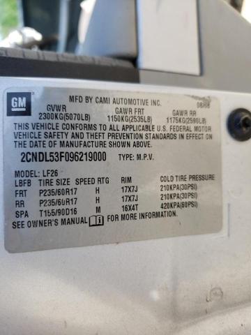 Photo 10 from auction – 2009 CHEVROLET EQUINOX LT with VIN 2CNDL53F096219000