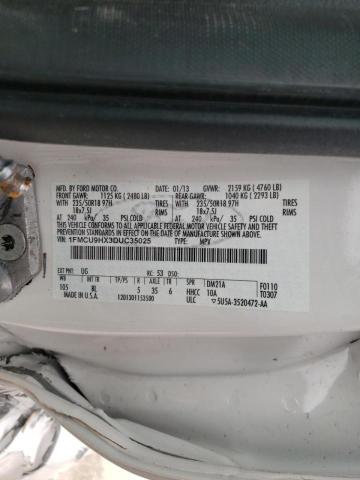 Photo 10 from auction – 2013 FORD ESCAPE SEL with VIN 1FMCU9HX3DUC35025