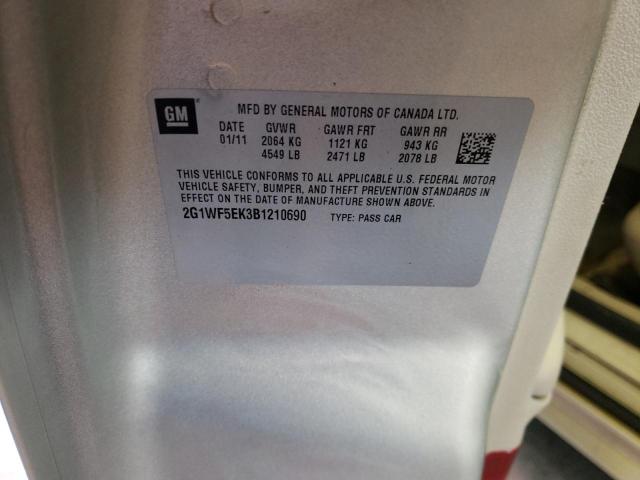 Photo 10 from auction – 2011 CHEVROLET IMPALA LS with VIN 2G1WF5EK3B1210690