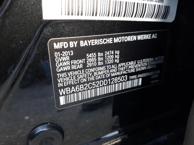 Photo 10 from auction – 2013 BMW 650 I with VIN WBA6B2C52DD128503