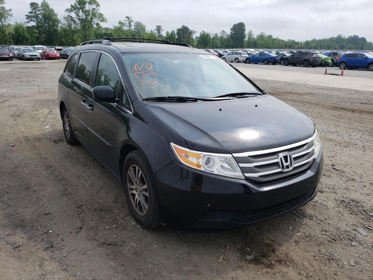 HONDA ODYSSEY EX 2013 with VIN 5FNRL5H66DB041762 - Photo from auction