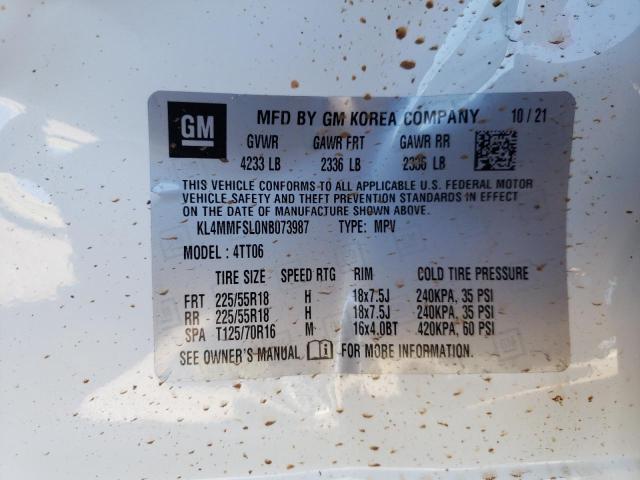 Photo 10 from auction – 2022 BUICK ENCORE GX with VIN KL4MMFSL0NB073987