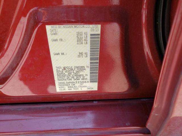 Photo 10 from auction – 2014 NISSAN ALTIMA 2.5 with VIN 1N4AL3APXEN225664