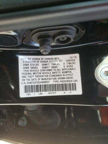 Photo 10 from auction – 2018 HONDA CIVIC LX with VIN 2HGFC2F59JH608307