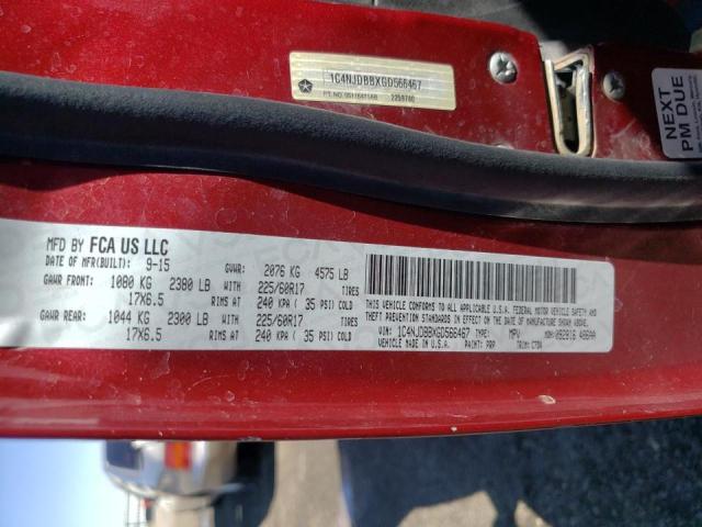 Photo 10 from auction – 2016 JEEP COMPASS SP with VIN 1C4NJDBBXGD566467