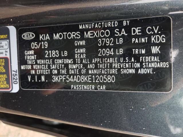 Photo 10 from auction – 2019 KIA FORTE EX with VIN 3KPF54AD8KE120580