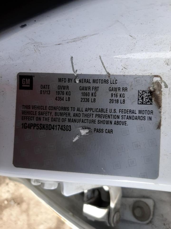 Photo 10 from auction – 2013 BUICK VERANO with VIN 1G4PP5SK8D4174303