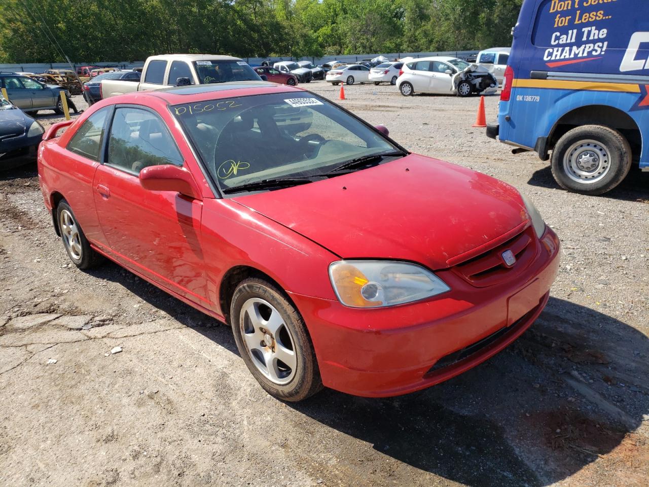 HONDA CIVIC EX 2003 with VIN 1HGEM22973L015052 - Photo from auction