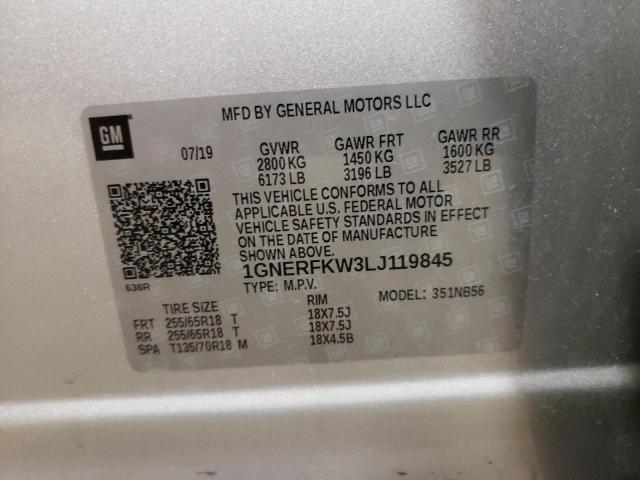 Photo 10 from auction – 2020 CHEVROLET TRAVERSE L with VIN 1GNERFKW3LJ119845