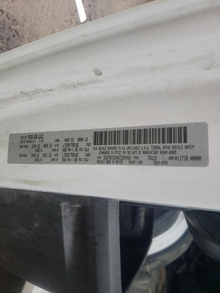 Photo 10 from auction – 2019 RAM PROMASTER with VIN 3C6TRVCG4KE520454