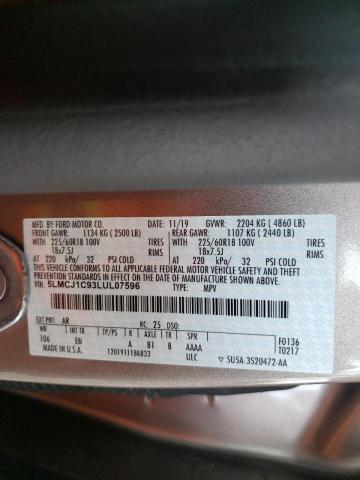 Photo 10 from auction – 2020 LINCOLN CORSAIR with VIN 5LMCJ1C93LUL07596