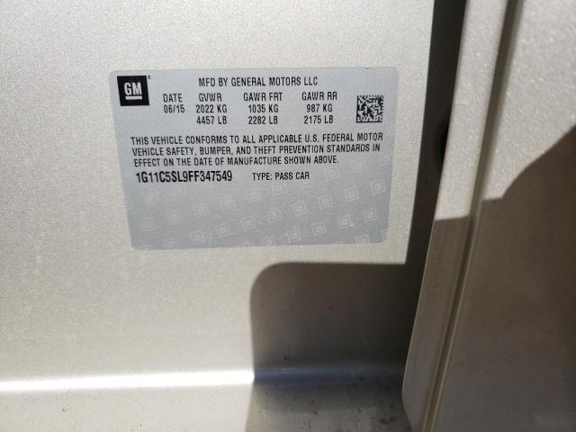 Photo 10 from auction – 2015 CHEVROLET MALIBU 1LT with VIN 1G11C5SL9FF347549