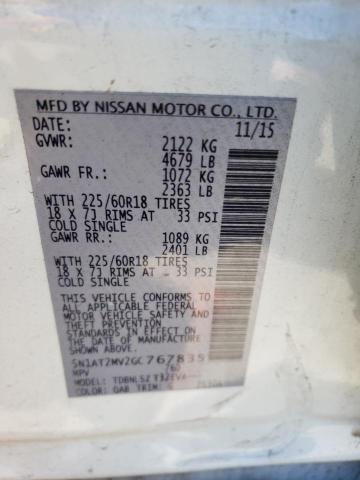 Photo 10 from auction – 2016 NISSAN ROGUE S with VIN 5N1AT2MV2GC767835
