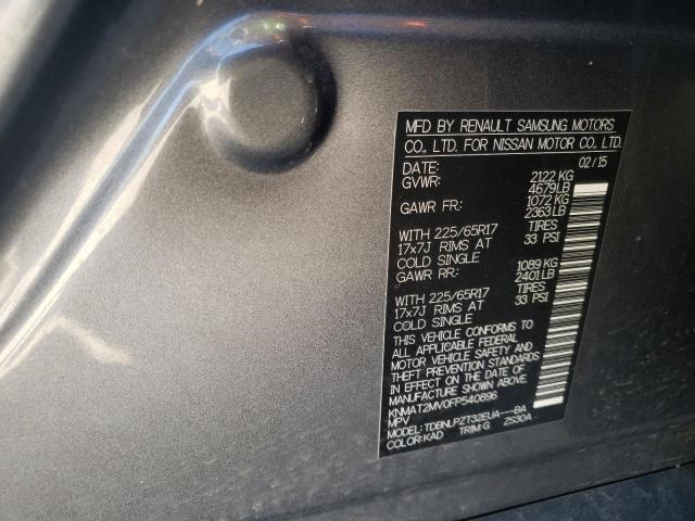 Photo 10 from auction – 2015 NISSAN ROGUE S with VIN KNMAT2MV0FP540896