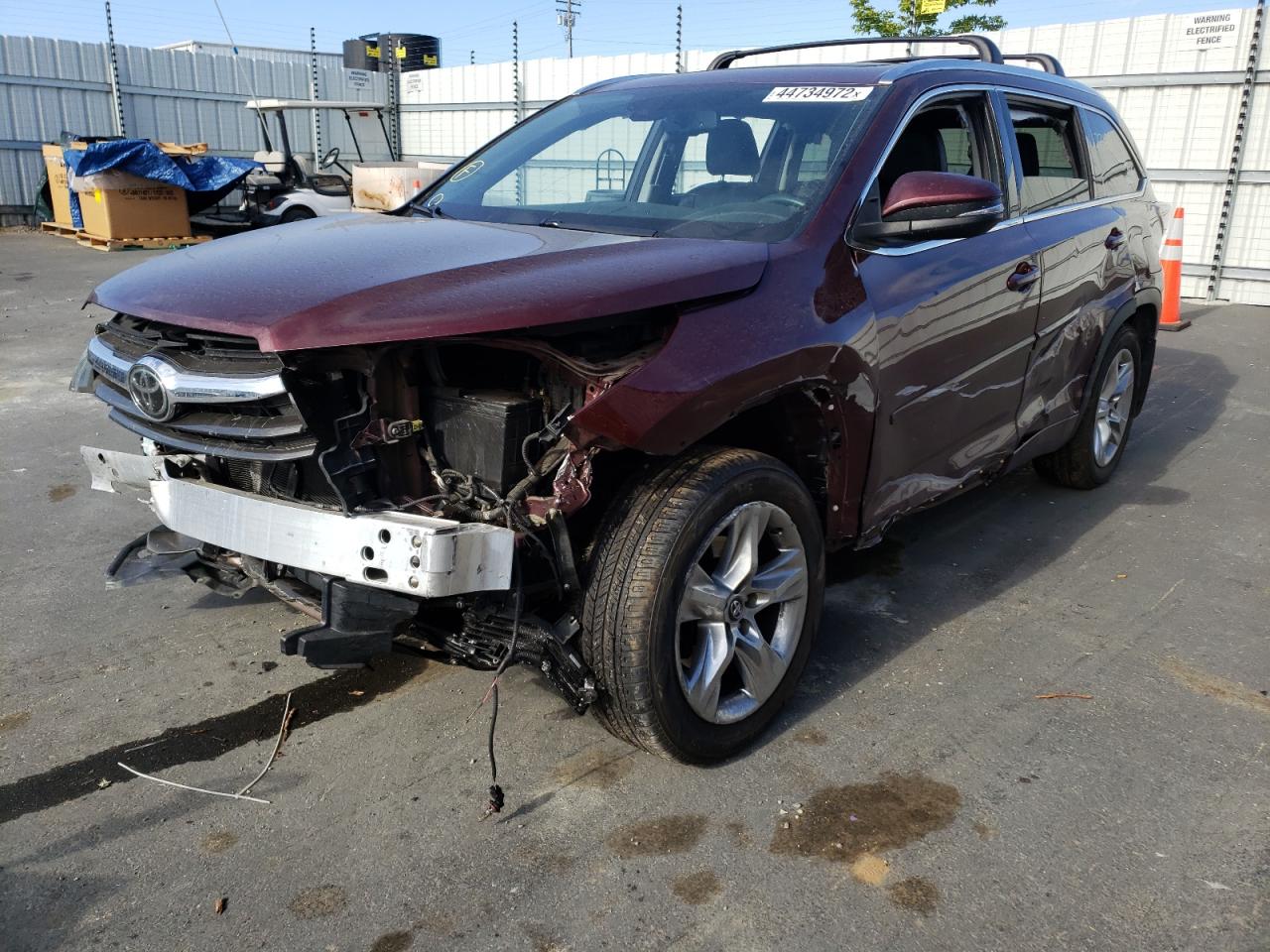 Photo 2 from auction – 2016 TOYOTA HIGHLANDER with VIN 5TDDKRFH5GS307121