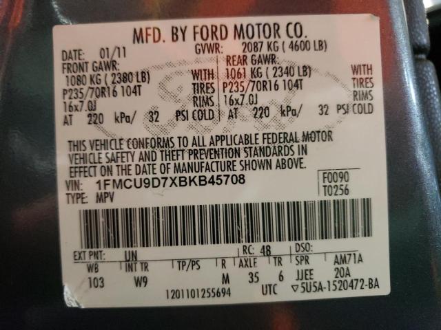 Photo 10 from auction – 2011 FORD ESCAPE LIM with VIN 1FMCU0EG5BKC49856