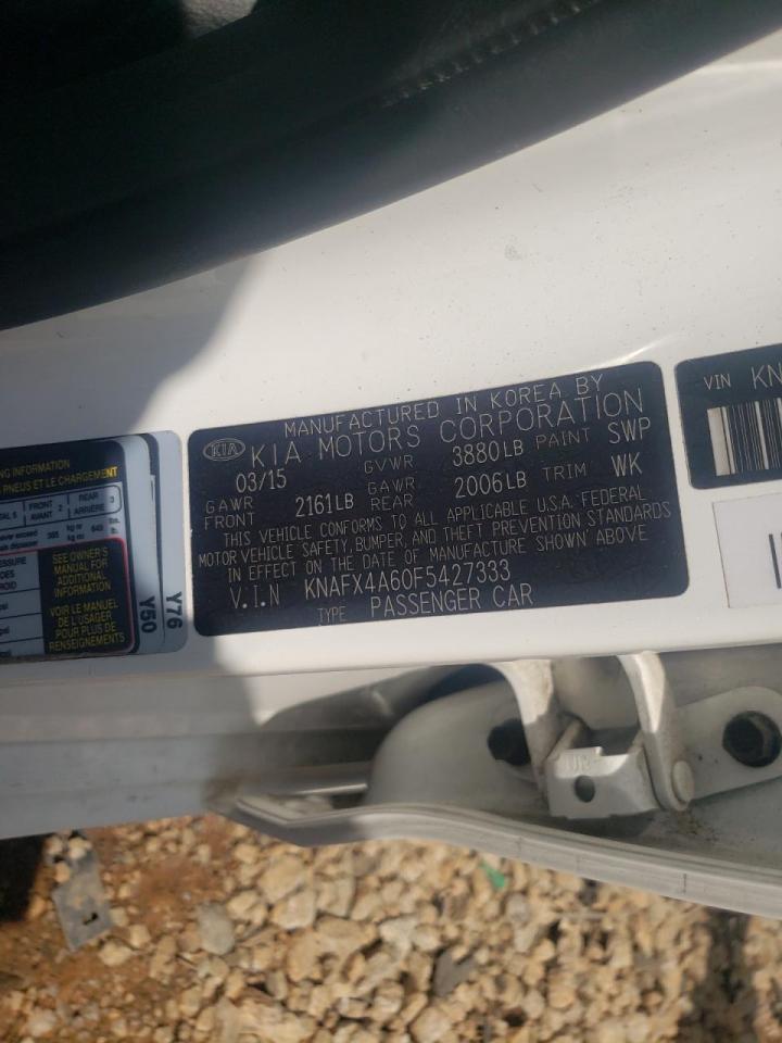 Photo 10 from auction – 2015 KIA FORTE LX with VIN KNAFX4A60F5427333