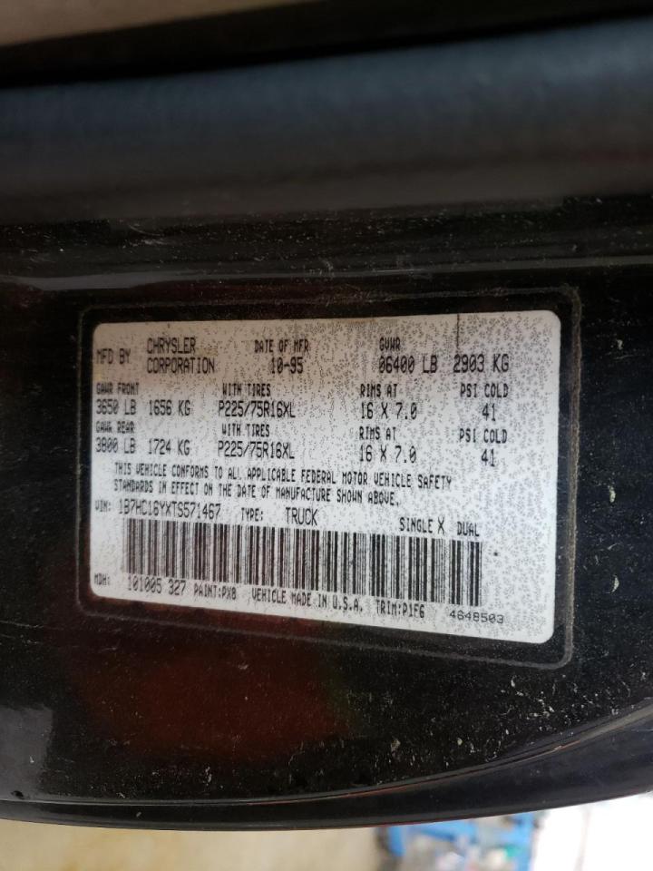 Photo 10 from auction – 1996 DODGE RAM 1500 with VIN 1B7HC16YXTS571467