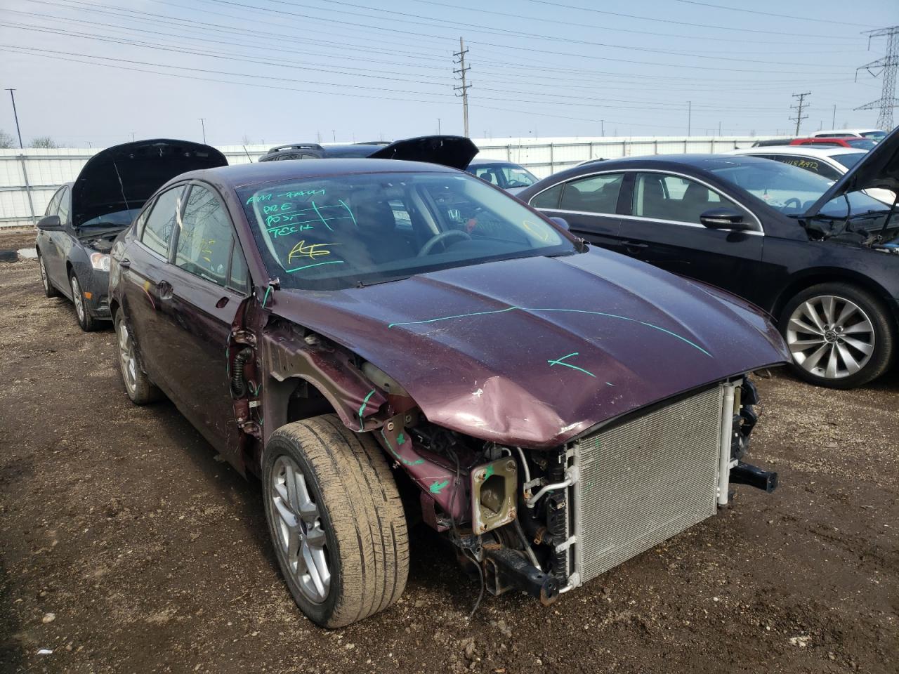 FORD FUSION SE 2013 with VIN 3FA6P0H7XDR117488 - Photo from auction