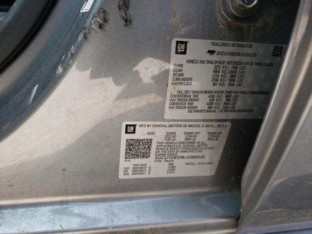 Photo 10 from auction – 2020 CHEVROLET SILVERADO with VIN 3GCUYDED9LG285035