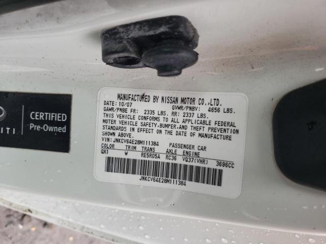 Photo 10 from auction – 2008 INFINITI G37 BASE with VIN JNKCV64E28M111384