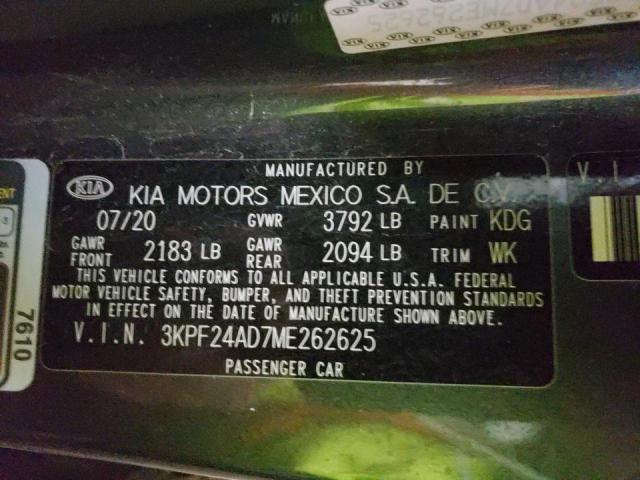 Photo 10 from auction – 2021 KIA FORTE FE with VIN 3KPF24AD7ME262625