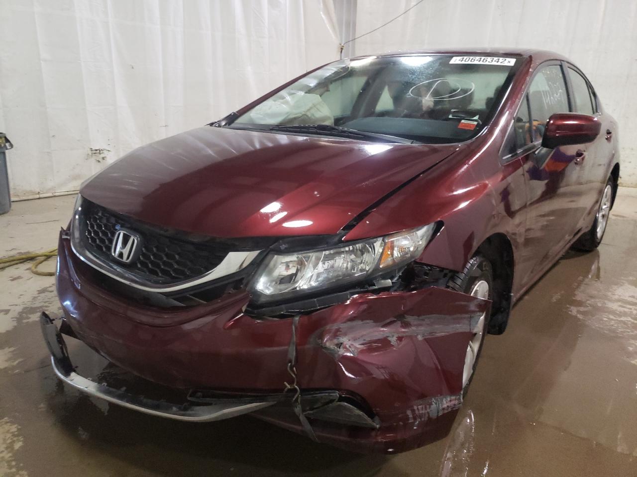 Photo 2 from auction – 2014 HONDA CIVIC LX with VIN 19XFB2F56EE061760