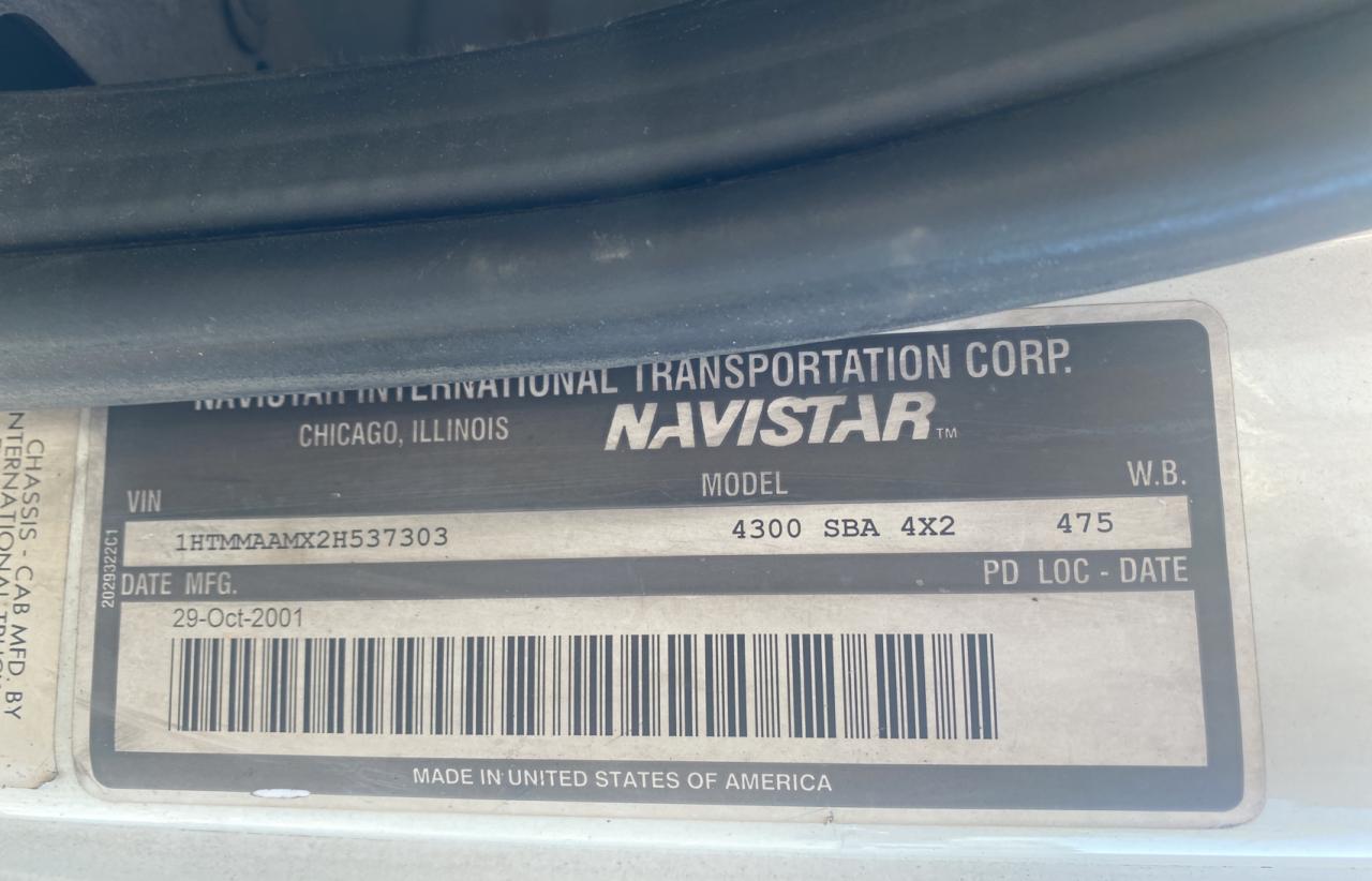 Photo 10 from auction – 2002 INTERNATIONAL 4000 4300 with VIN 1HTMMAAMX2H537303