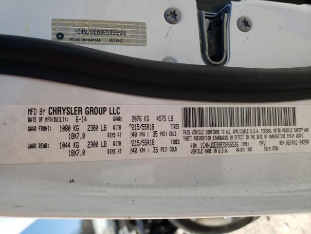 Photo 10 from auction – 2014 JEEP COMPASS LA with VIN 1C4NJDEB9ED855526