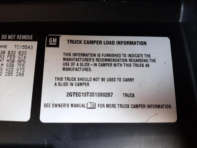 Photo 10 from auction – 2005 GMC NEW SIERRA with VIN 2GTEC13T351390287