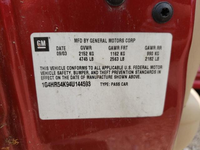 Photo 10 from auction – 2004 BUICK LESABRE LI with VIN 1G4HR54K94U144593