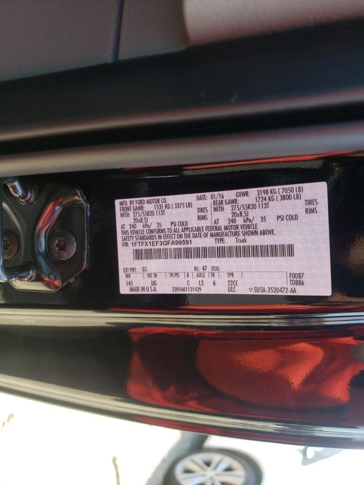 Photo 10 from auction – 2016 FORD F150 SUPER with VIN 1FTFX1EF3GFA99591