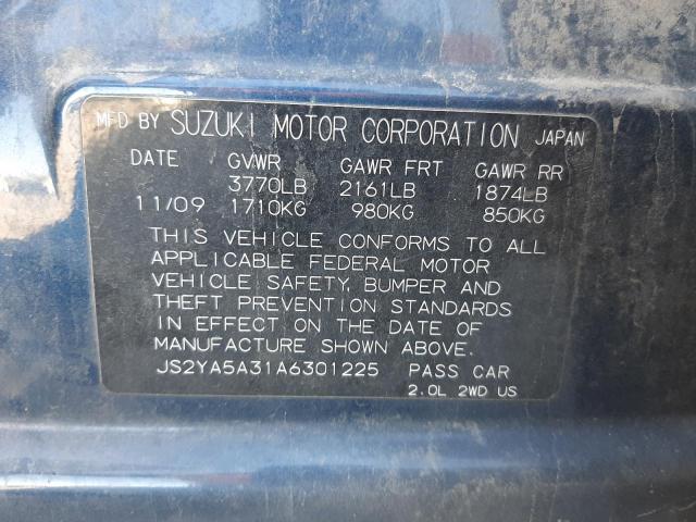 Photo 10 from auction – 2010 SUZUKI SX4 with VIN JS2YA5A31A6301225