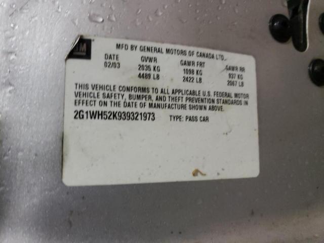 Photo 10 from auction – 2003 CHEVROLET IMPALA LS with VIN 2G1WH52K939321973