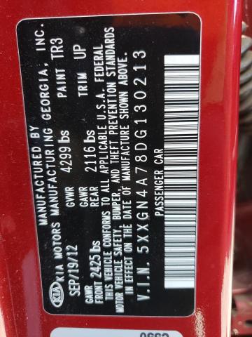 Photo 10 from auction – 2013 KIA OPTIMA with VIN 5XXGN4A78DG130213