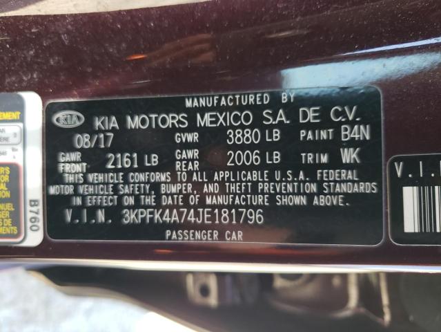 Photo 10 from auction – 2018 KIA FORTE LX with VIN 3KPFK4A74JE181796