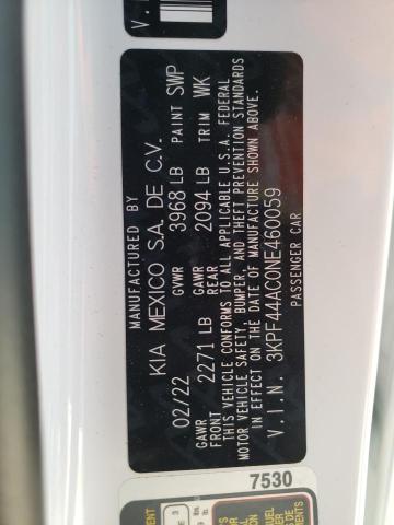 Photo 10 from auction – 2022 KIA FORTE GT with VIN 3KPF44AC0NE460059