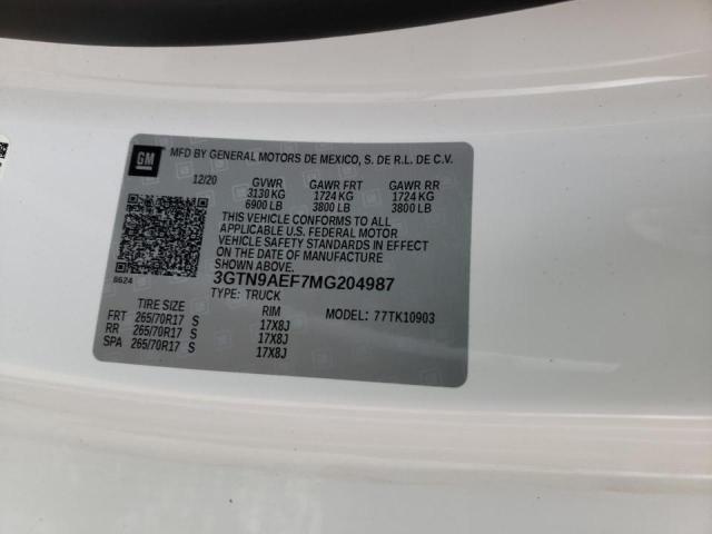 Photo 10 from auction – 2021 GMC SIERRA K15 with VIN 3GTN9AEF7MG204987