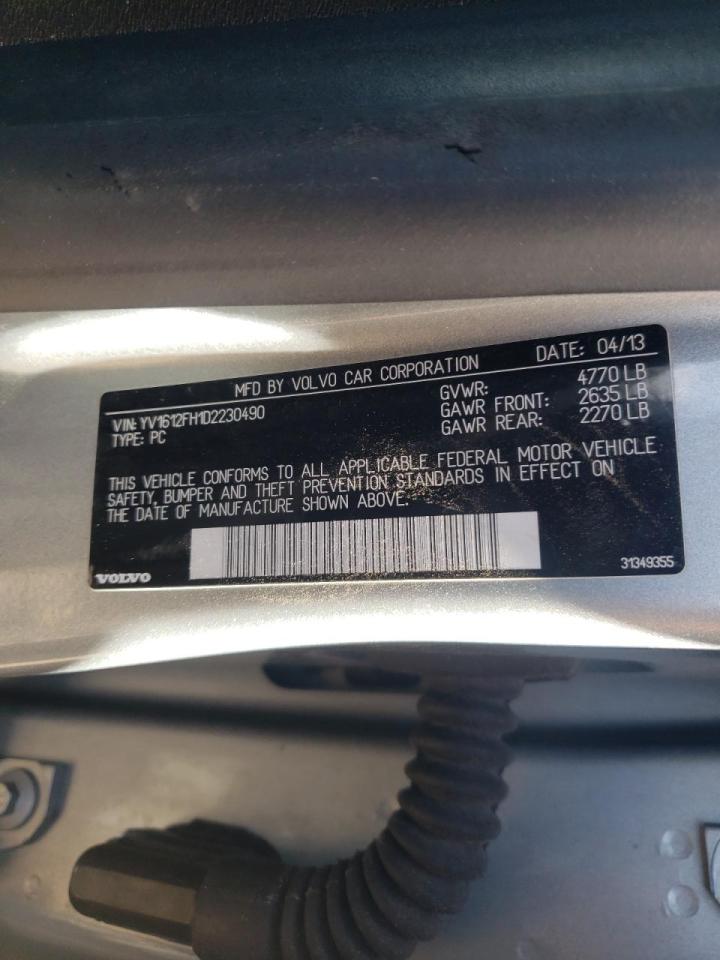 Photo 10 from auction – 2013 VOLVO S60 T5 with VIN YV1612FH1D2230490