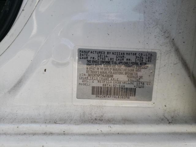 Photo 10 from auction – 2017 NISSAN VERSA S with VIN 3N1CN7AP7HL838398