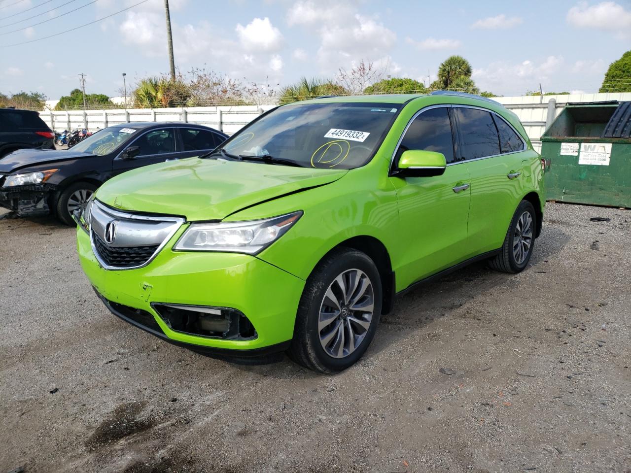 Photo 2 from auction – 2014 ACURA MDX TECHNO with VIN 5FRYD3H4XEB015256