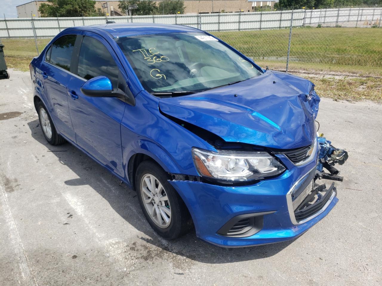 CHEVROLET SONIC LT 2019 with VIN 1G1JD5SB6K4121821 - Photo from auction