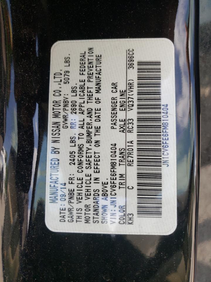 Photo 10 from auction – 2015 INFINITI Q60 BASE with VIN JN1CV6FE6FM810404