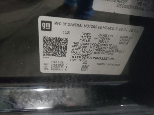 Photo 10 from auction – 2022 GMC SIERRA with VIN 3GTP9CEKXNG116728